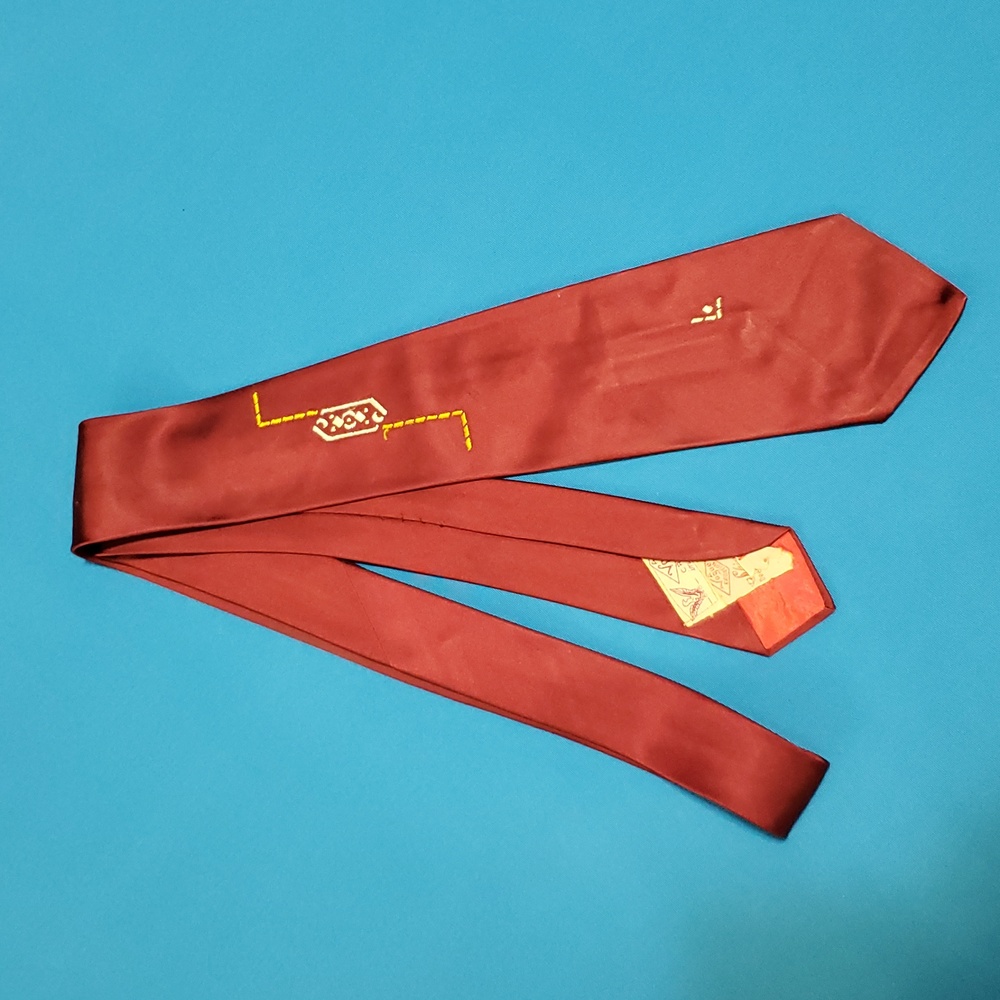 Vintage RARE 1930/40s Vogue Creation Skinner satin art deco tie